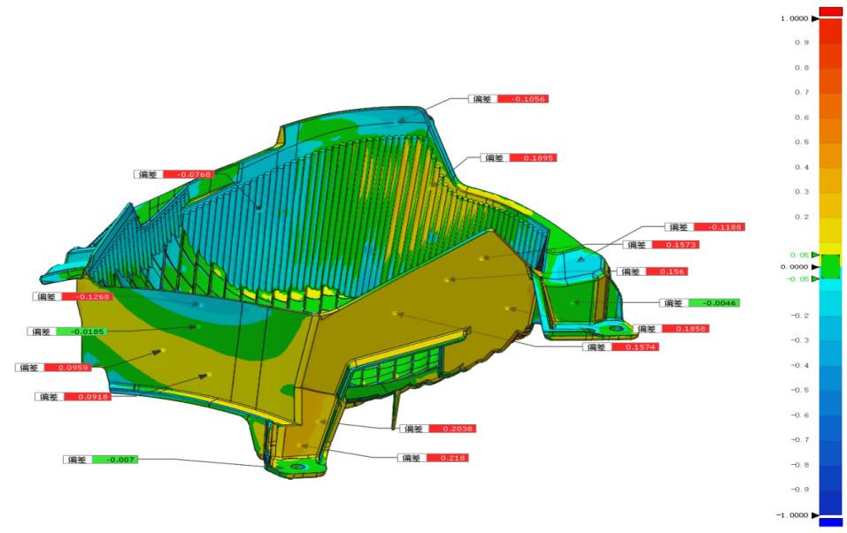 汽车车灯注塑件3D尺寸偏差分析与偏差标注.jpg 汽车车灯注塑件3D尺寸偏差分析与偏差标注.jpg