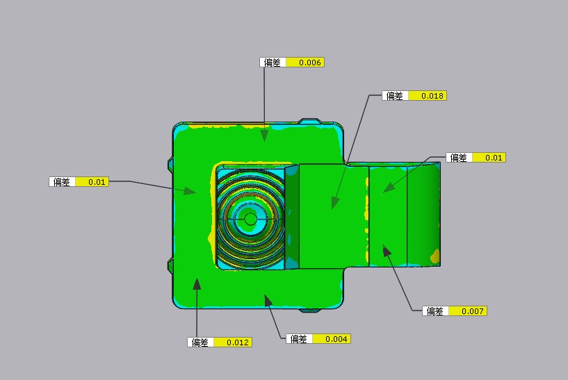 蓝光三维扫描技术用于手机闪光灯模块全尺寸3D检测结果.jpg 蓝光三维扫描技术用于手机闪光灯模块全尺寸3D检测结果.jpg